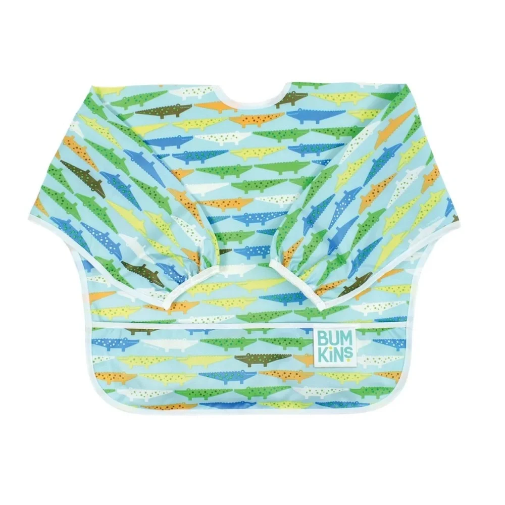 Bankins Dinosaurs SUV 14 Long Sleeve Soft and Lightweight, Bib for Meals, 6-24M